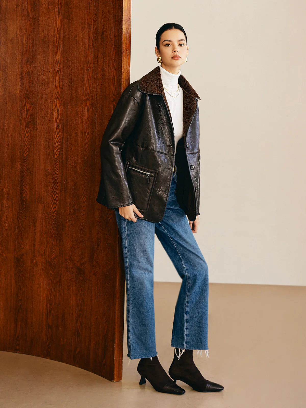 Colette Double-Sided Faux Leather Jacket