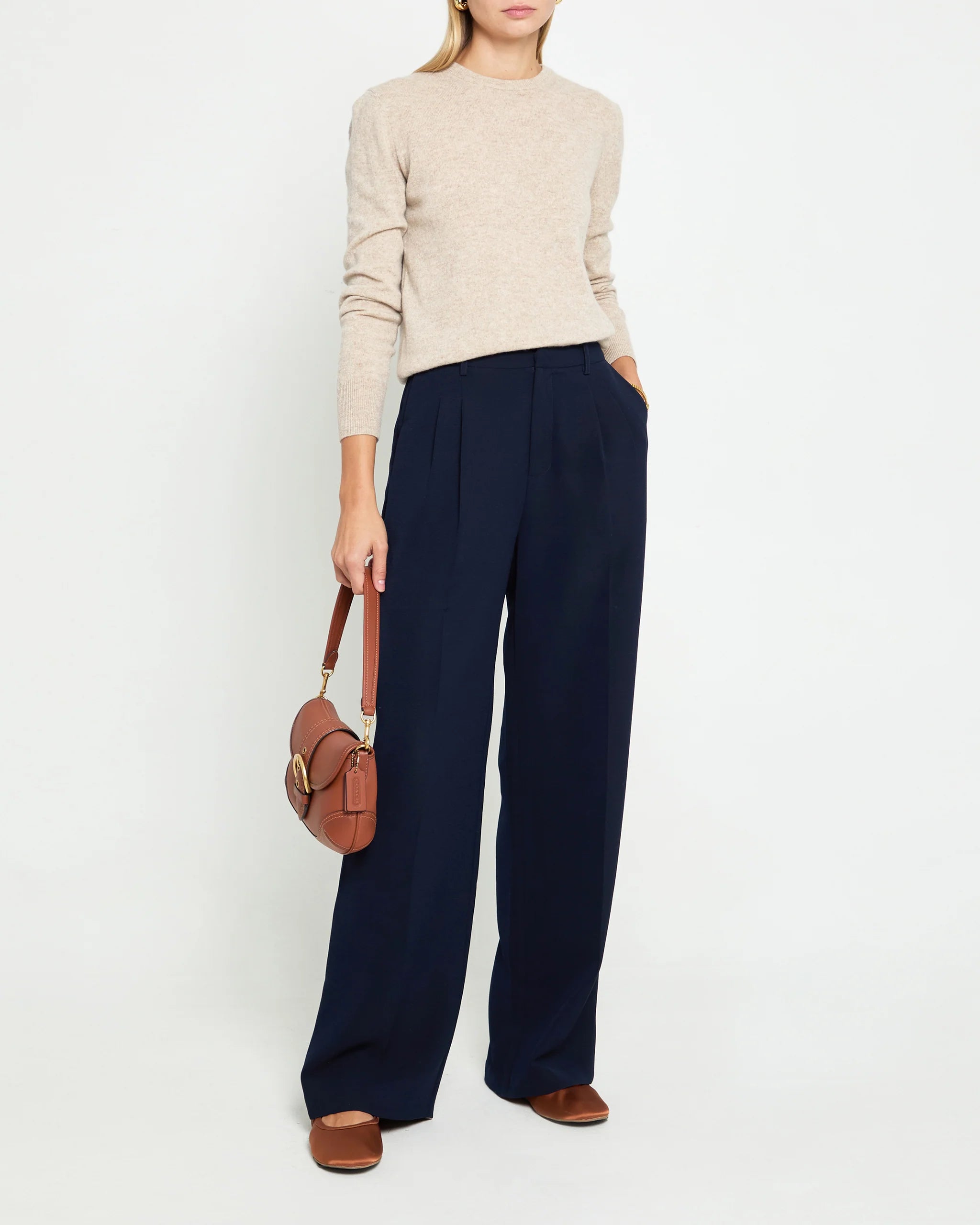 Scarlet Cashmere Sweater - Chai Tea