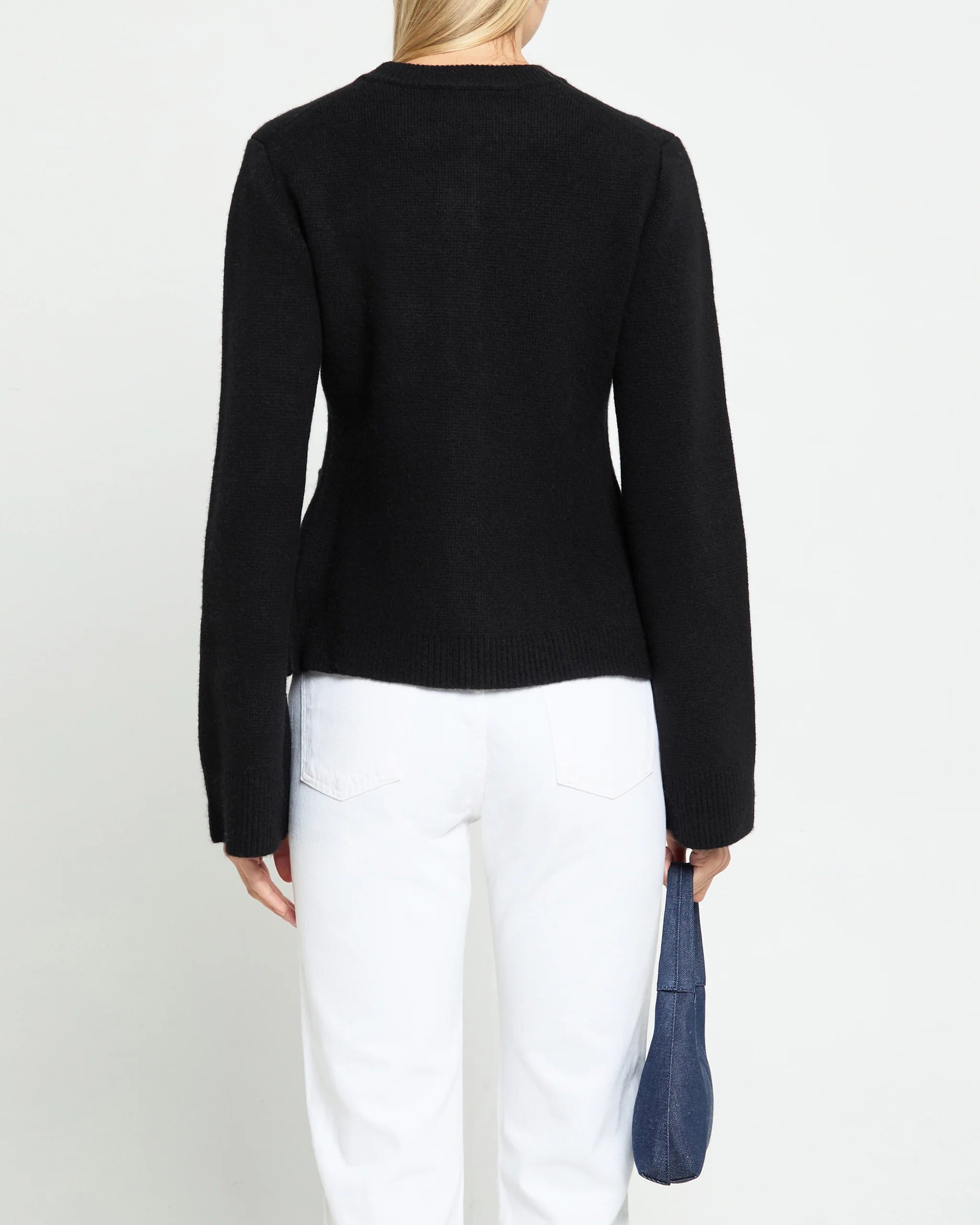 Averie Wool - Cashmere Cardigan Black