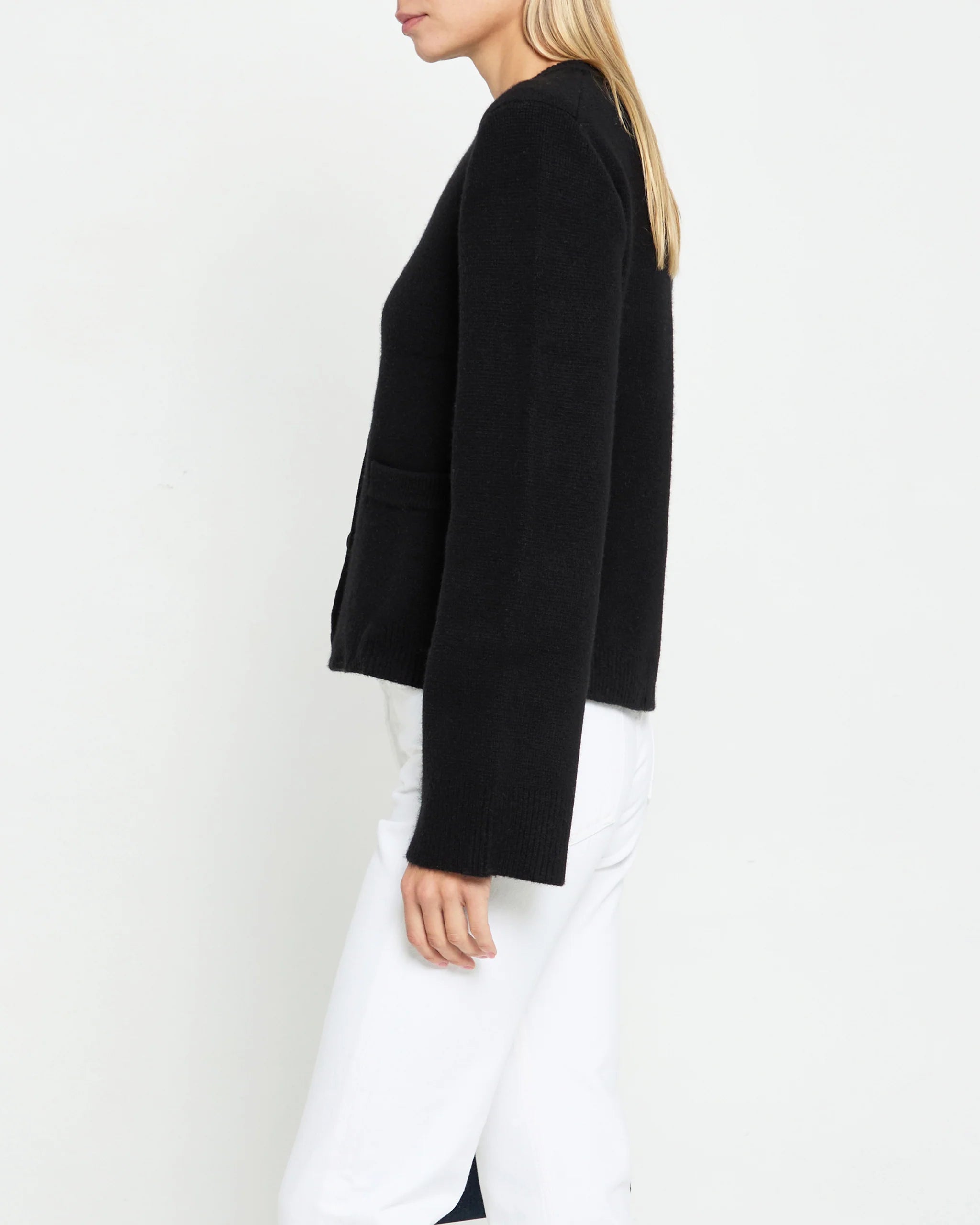 Averie Wool - Cashmere Cardigan Black