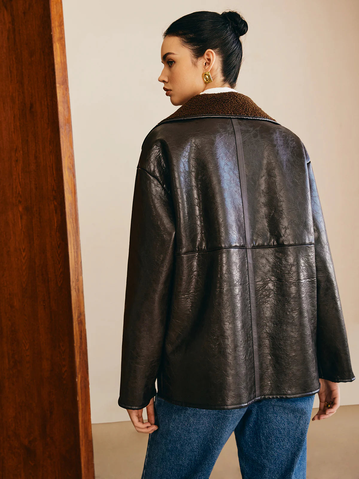 Colette Double-Sided Faux Leather Jacket