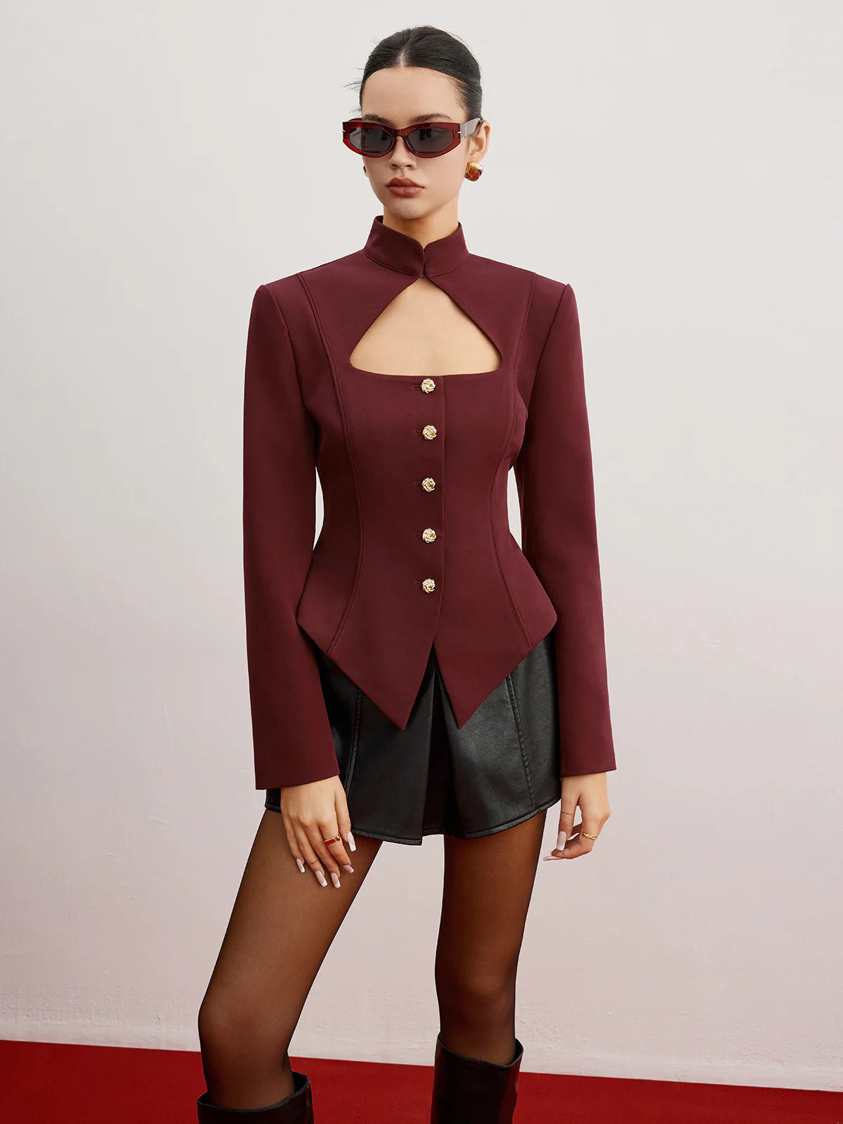 Mia Cutout Slim Blazer