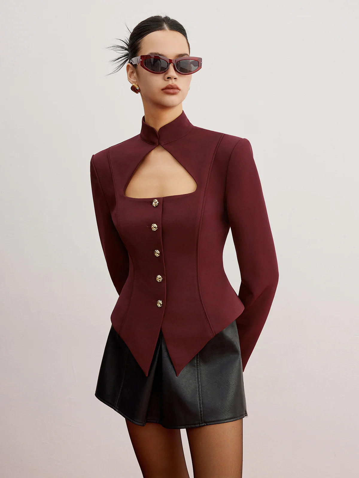 Mia Cutout Slim Blazer