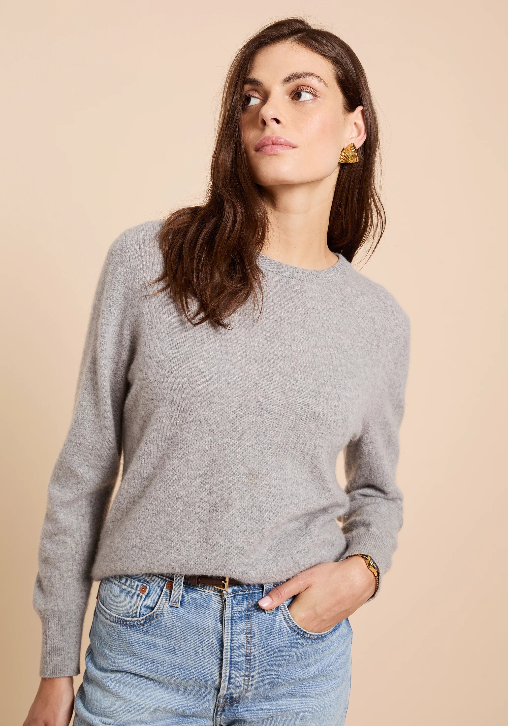 Scarlet Cashmere Sweater - Grey