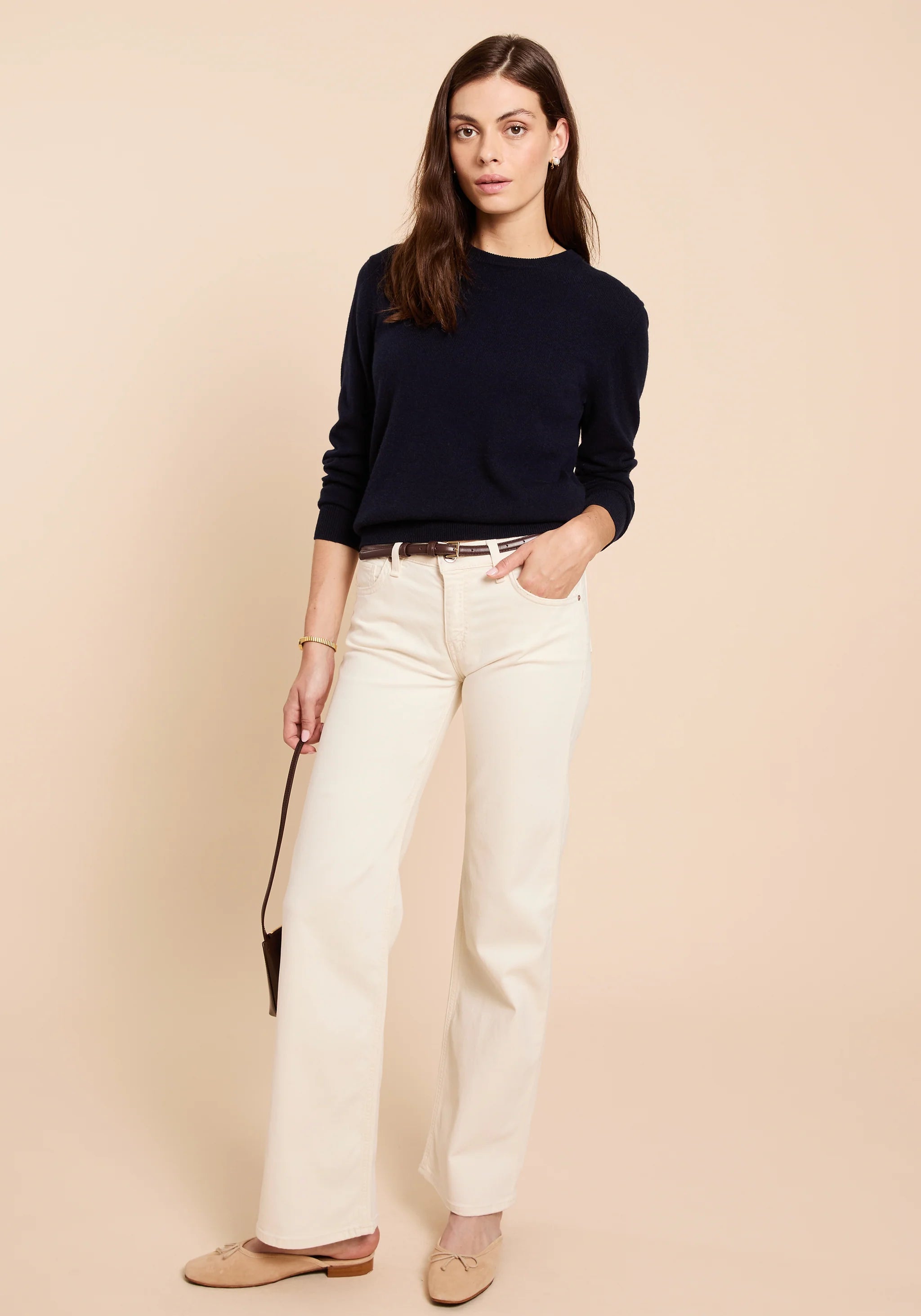 Scarlet Cashmere Sweater - Midnight Blue