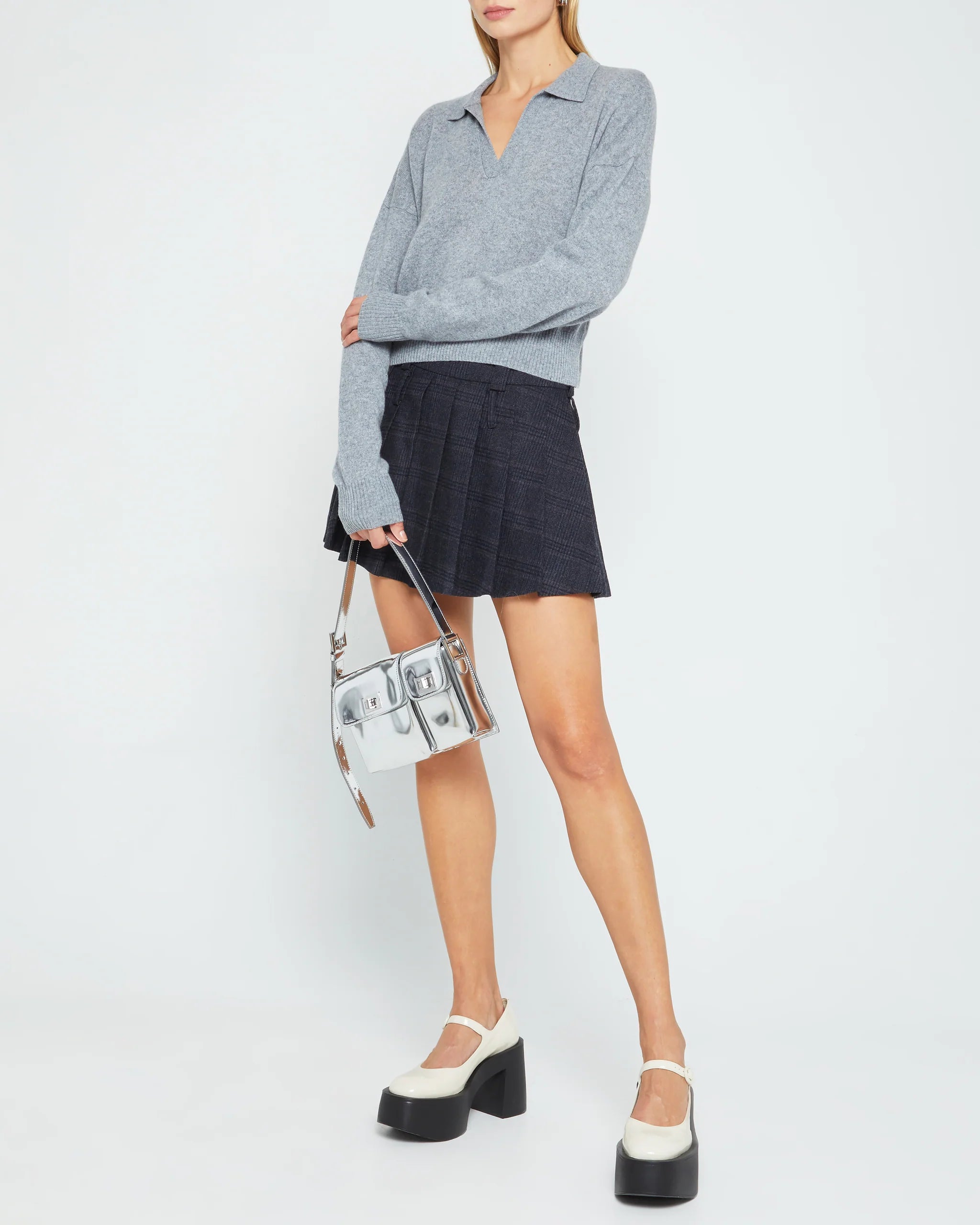 Mia Cashmere Sweater - Grey
