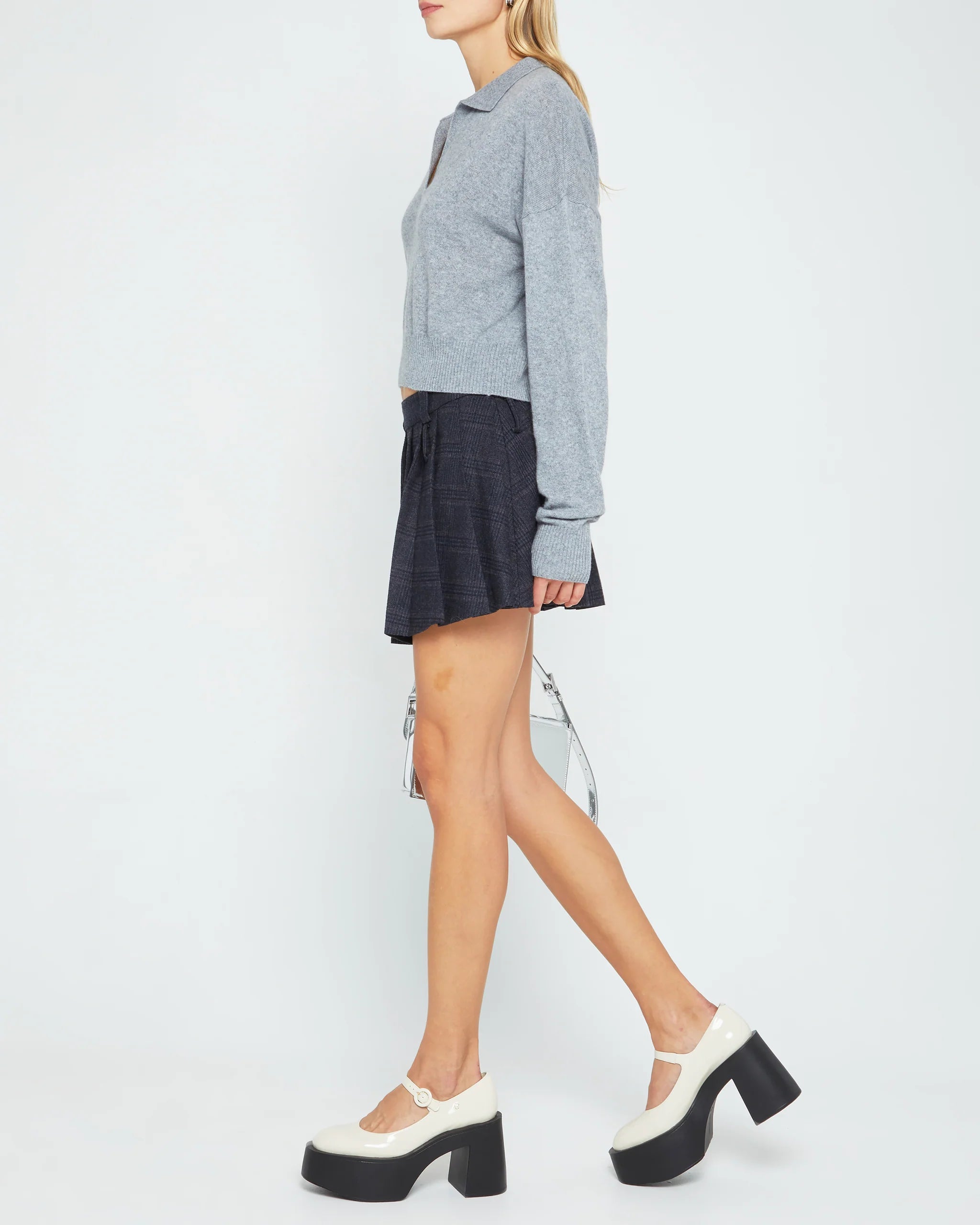 Mia Cashmere Sweater - Grey