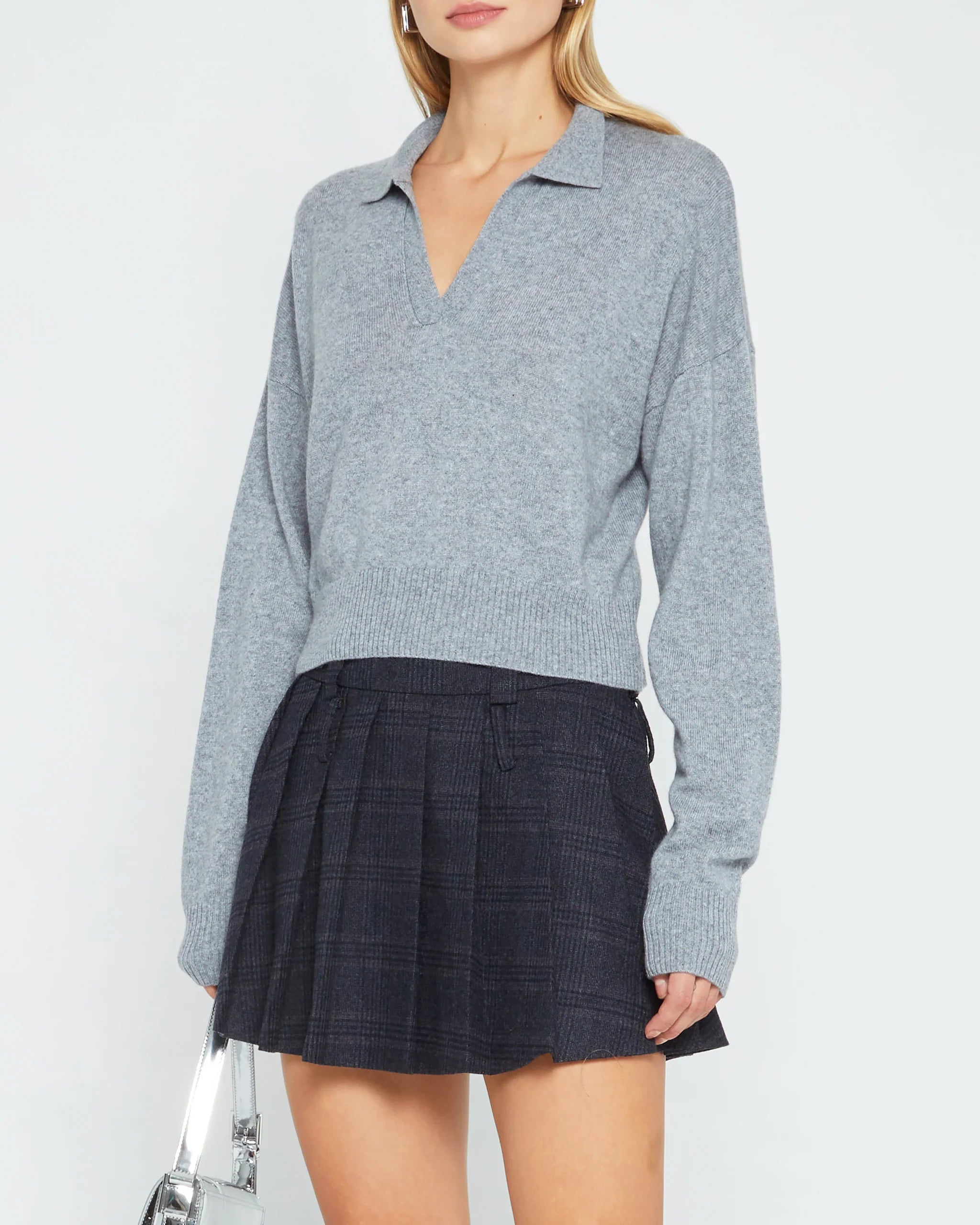Mia Cashmere Sweater - Grey