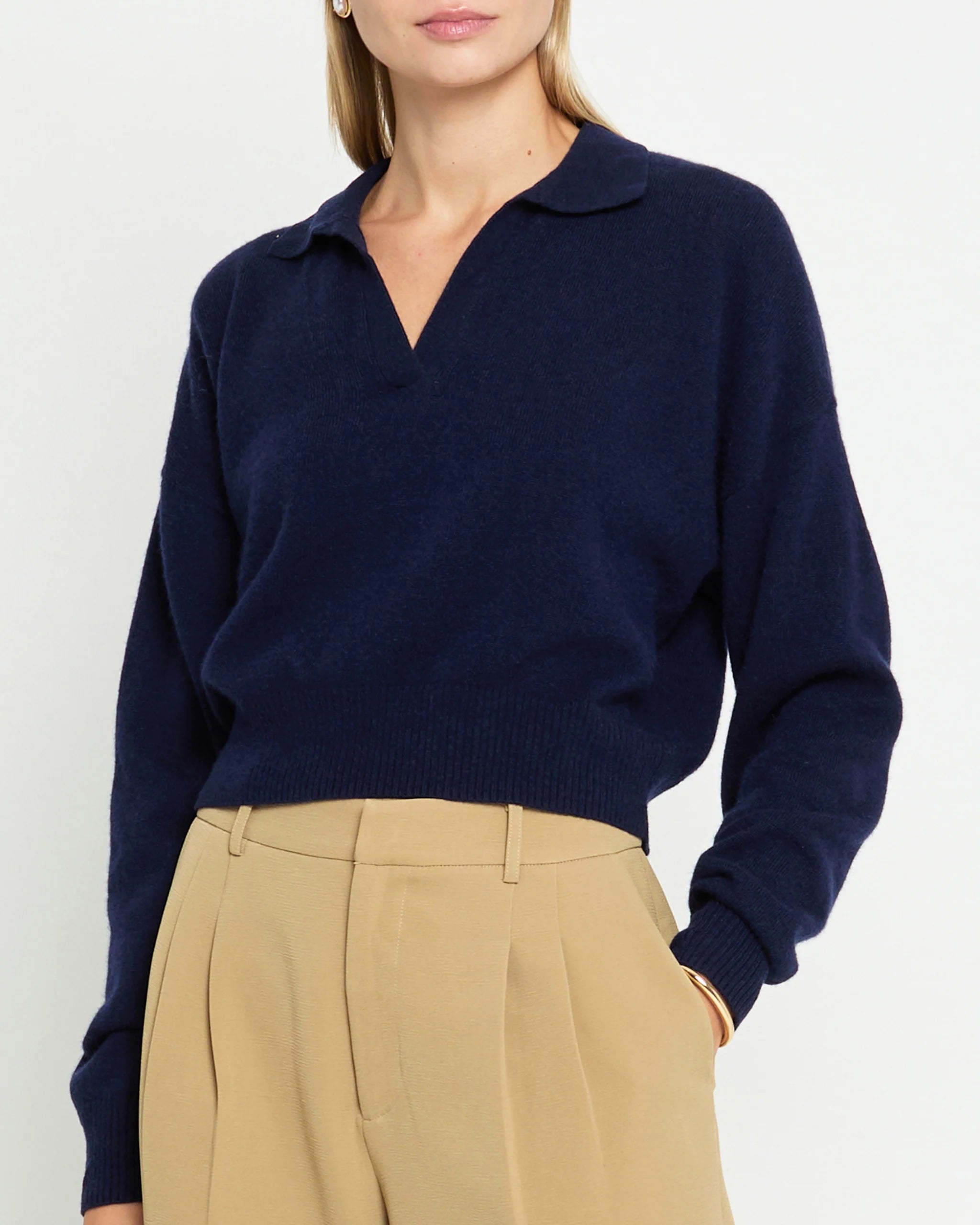 Mia Cashmere Sweater - Midnight Blue