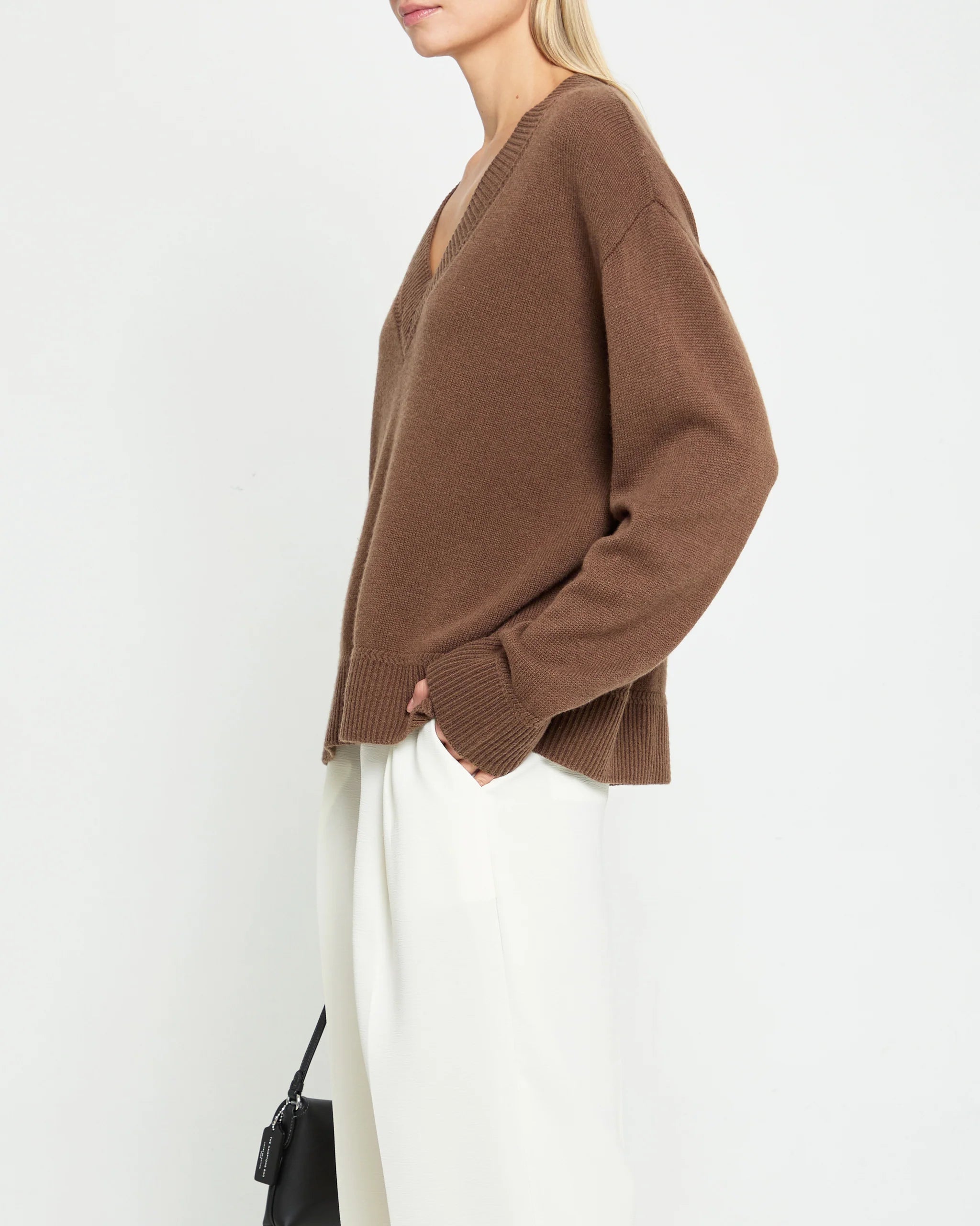 Brenna Merino Sweater - Coffee