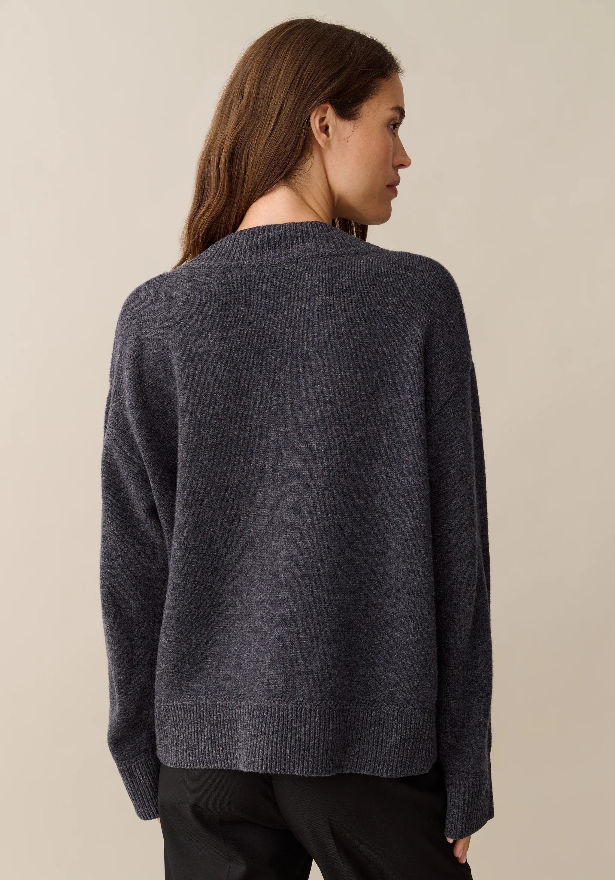 Brenna Merino Sweater - Dark Grey