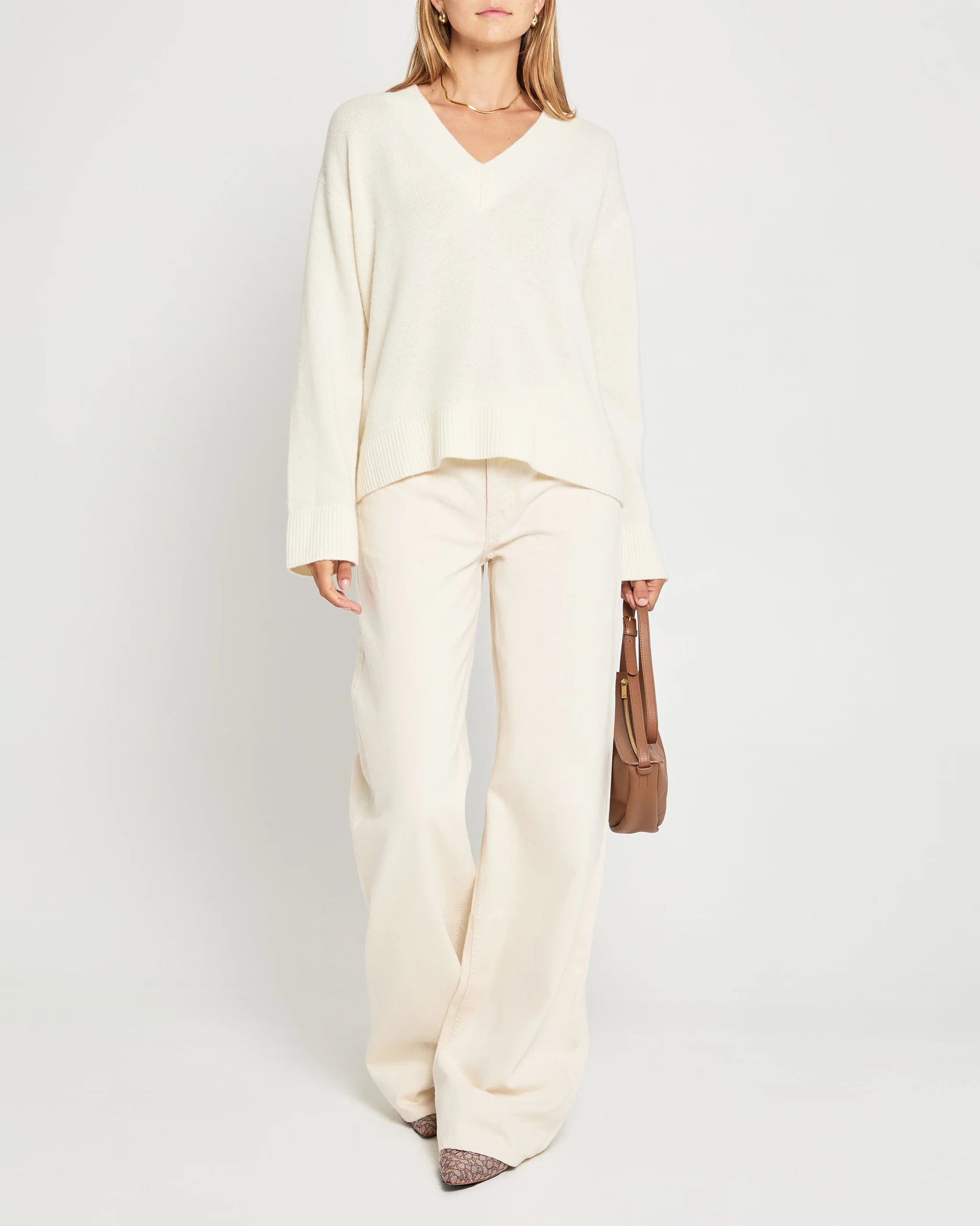 Brenna Merino Sweater - White