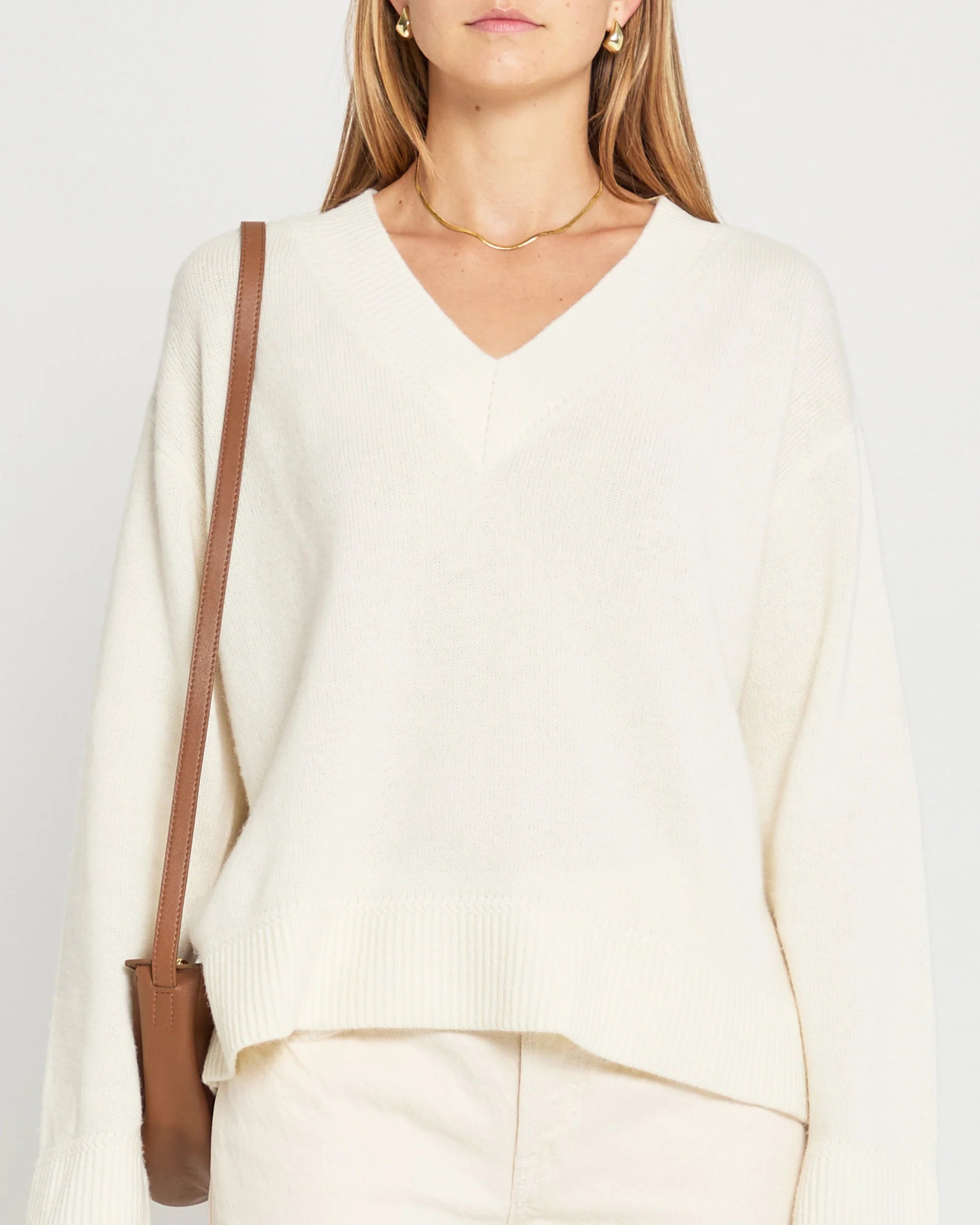 Brenna Merino Sweater - White