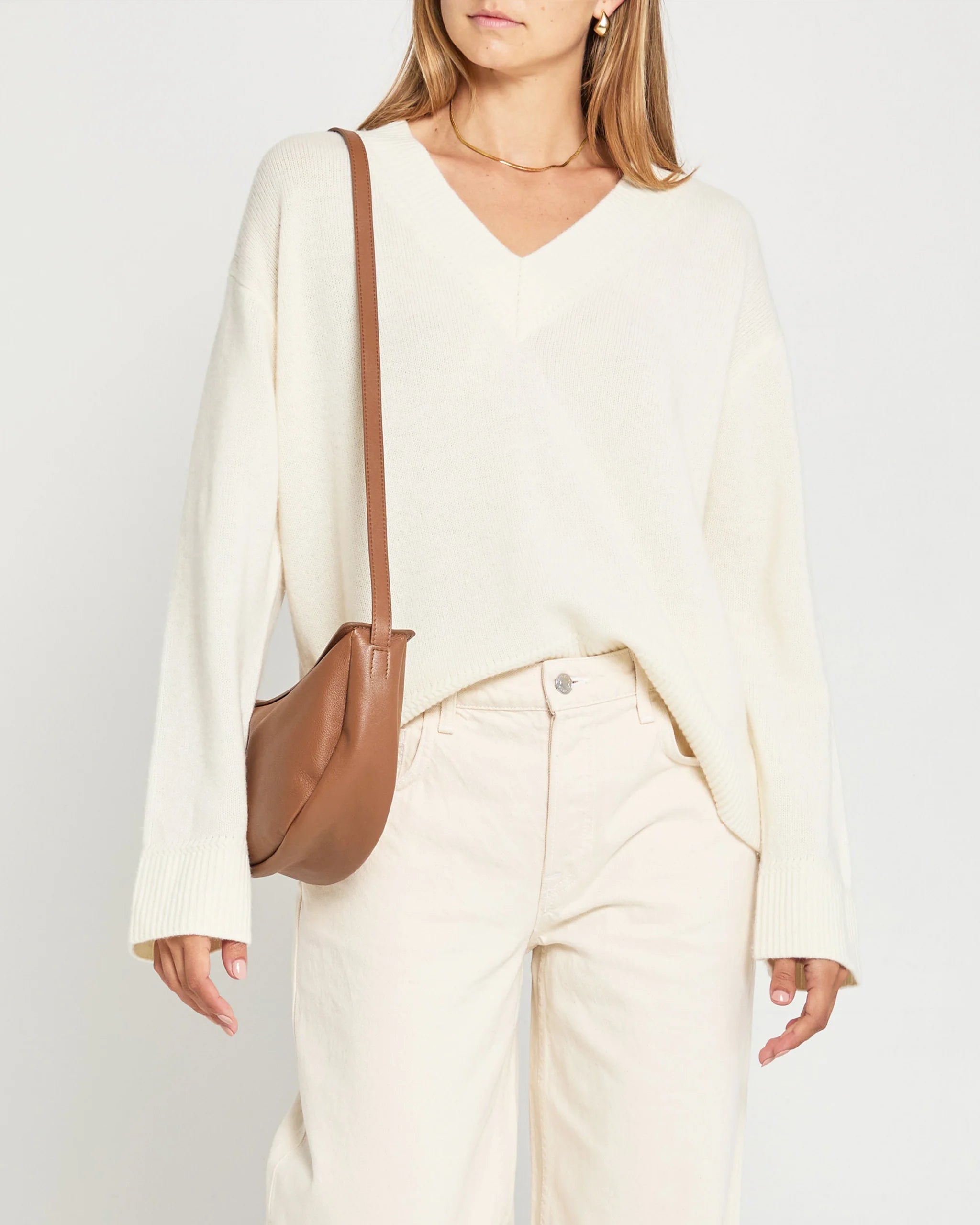 Brenna Merino Sweater - White