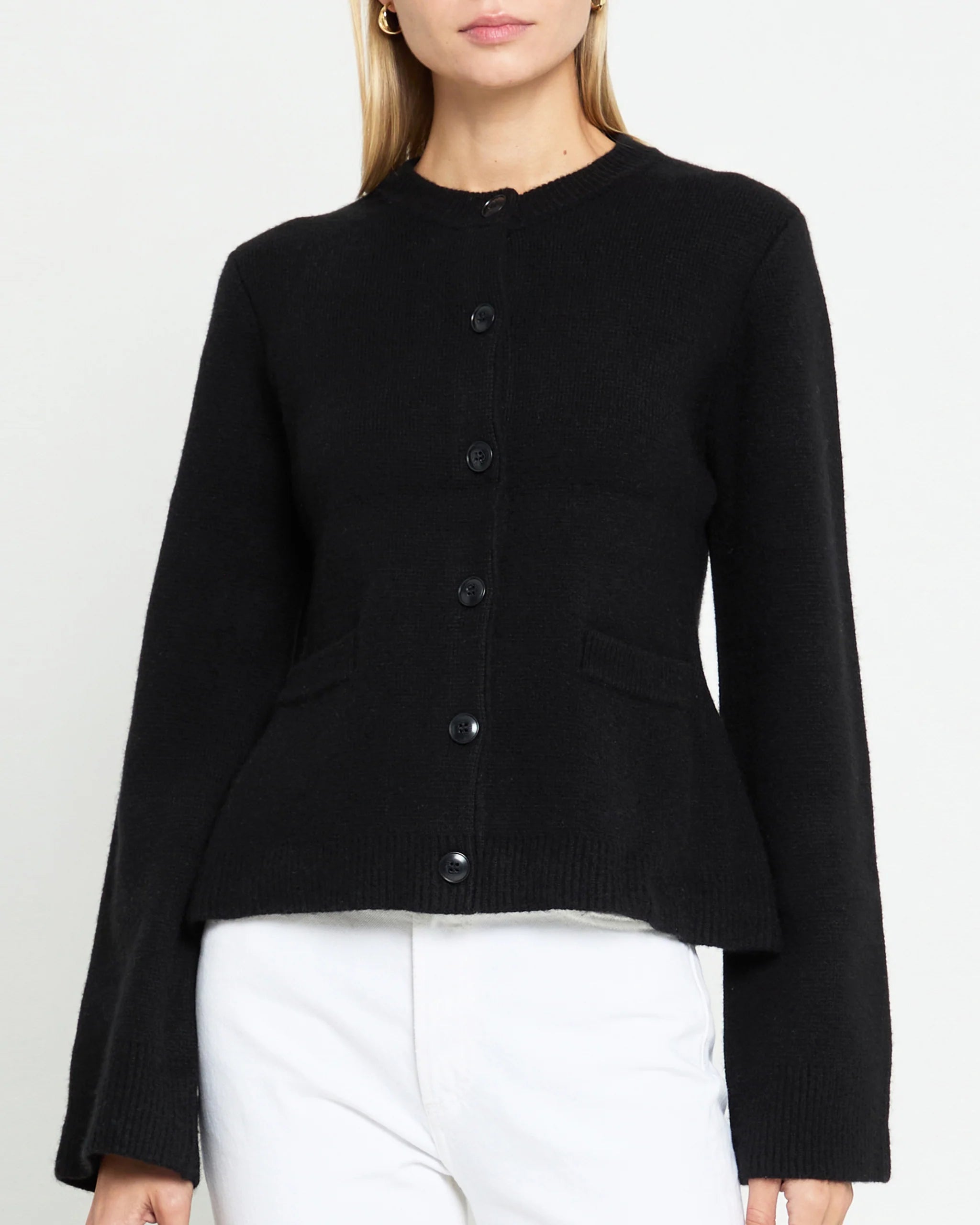 Averie Wool - Cashmere Cardigan Black