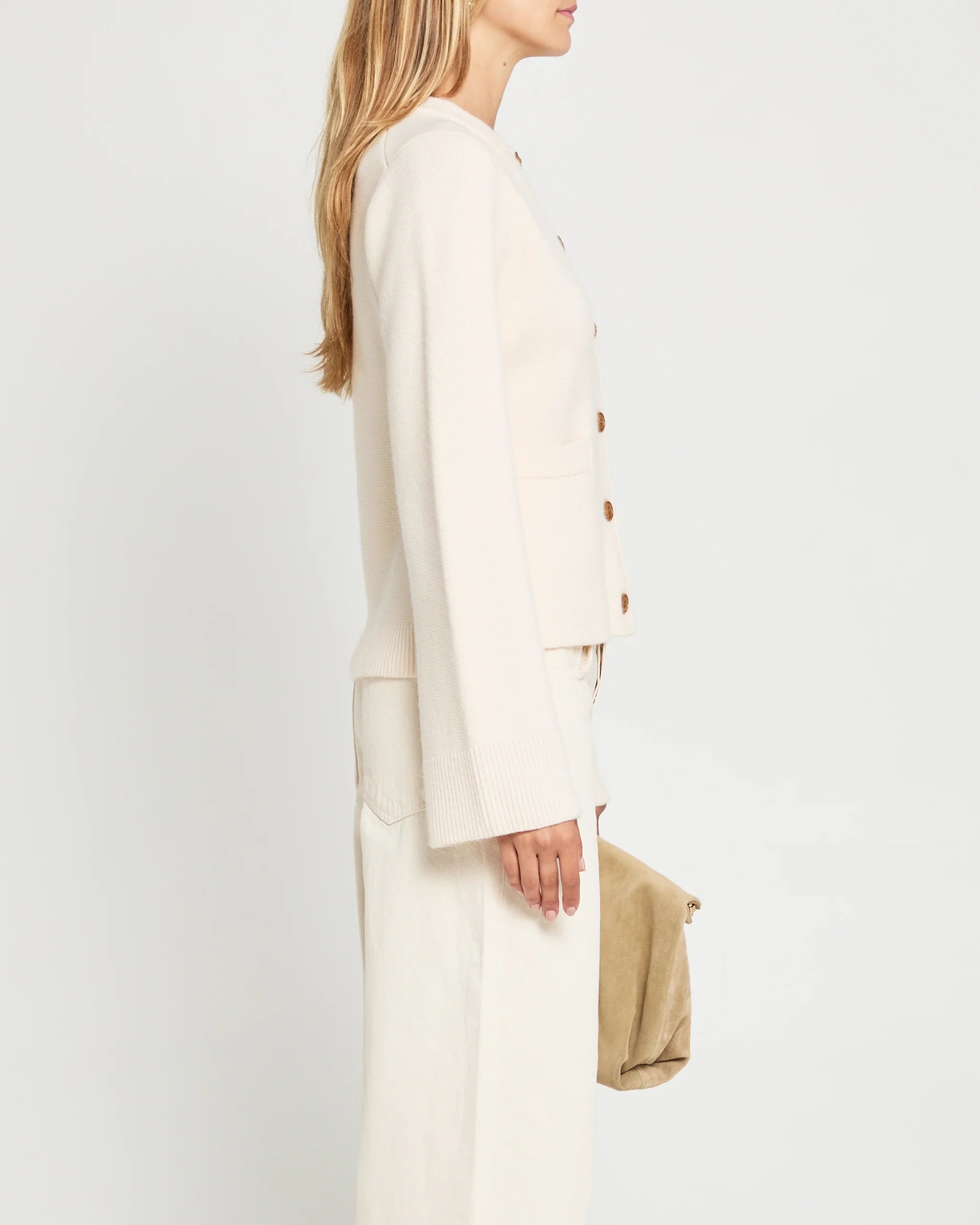 Averie Wool - Cashmere Cardigan Cream