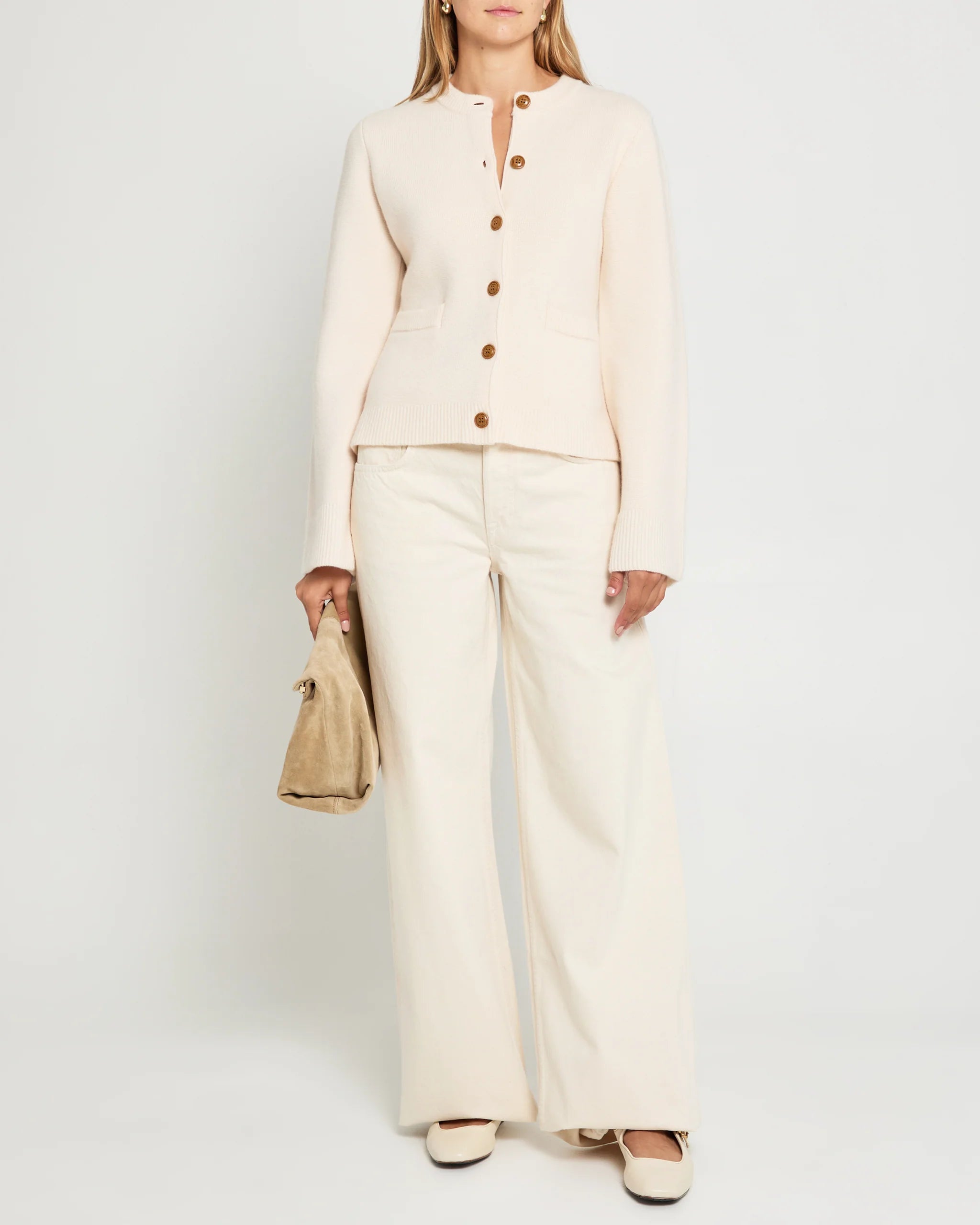 Averie Wool - Cashmere Cardigan Cream