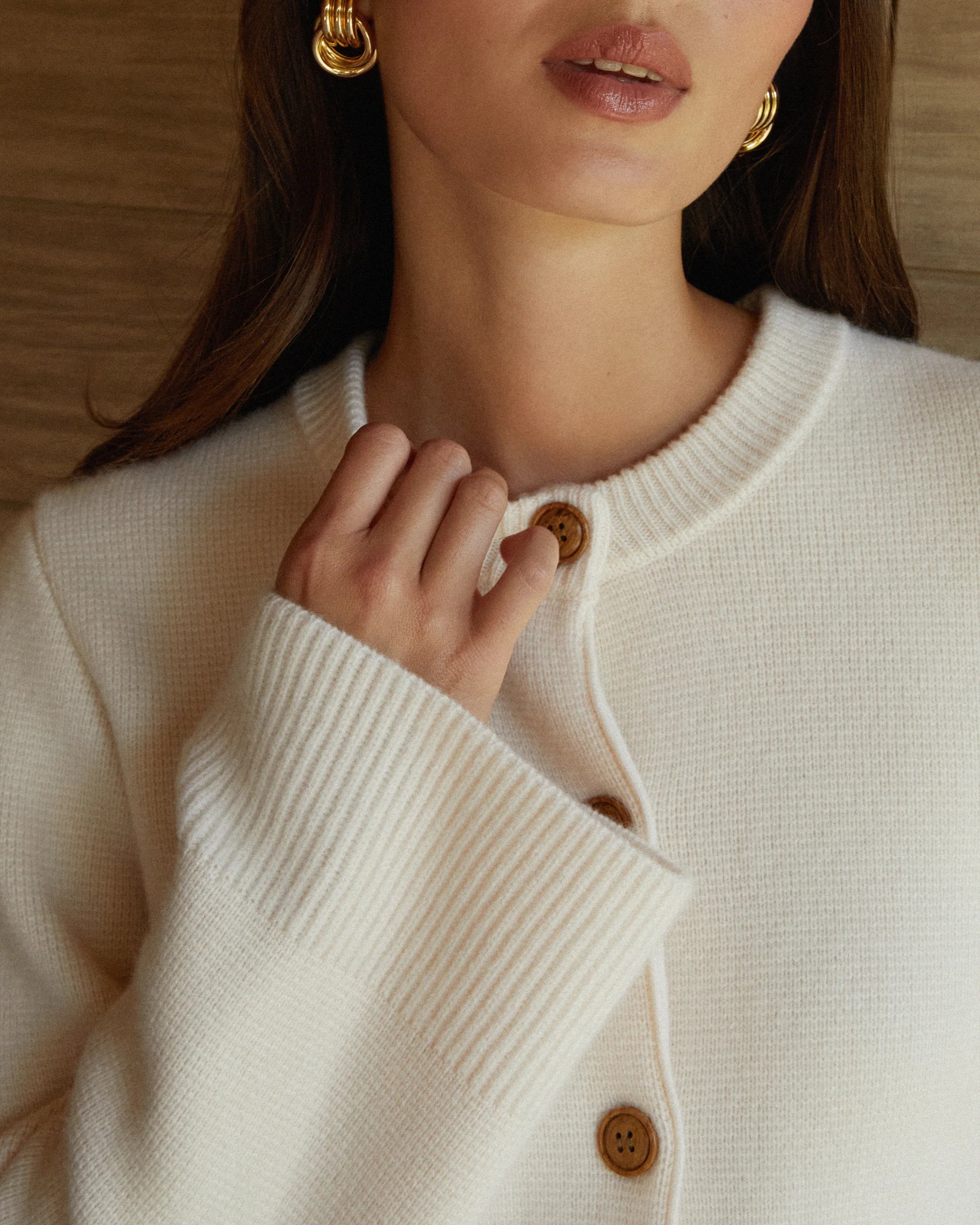 Averie Wool - Cashmere Cardigan Cream