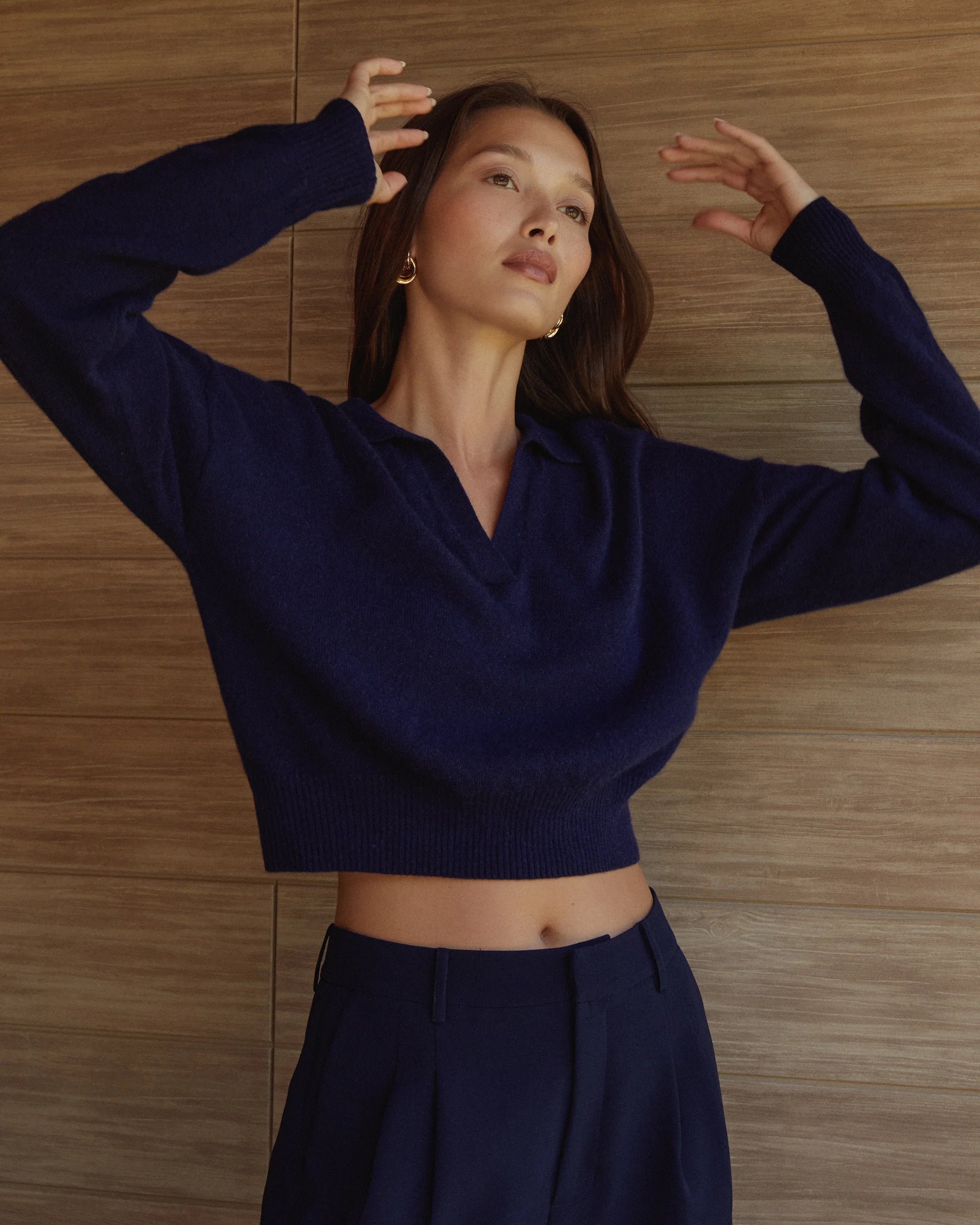 Mia Cashmere Sweater - Midnight Blue
