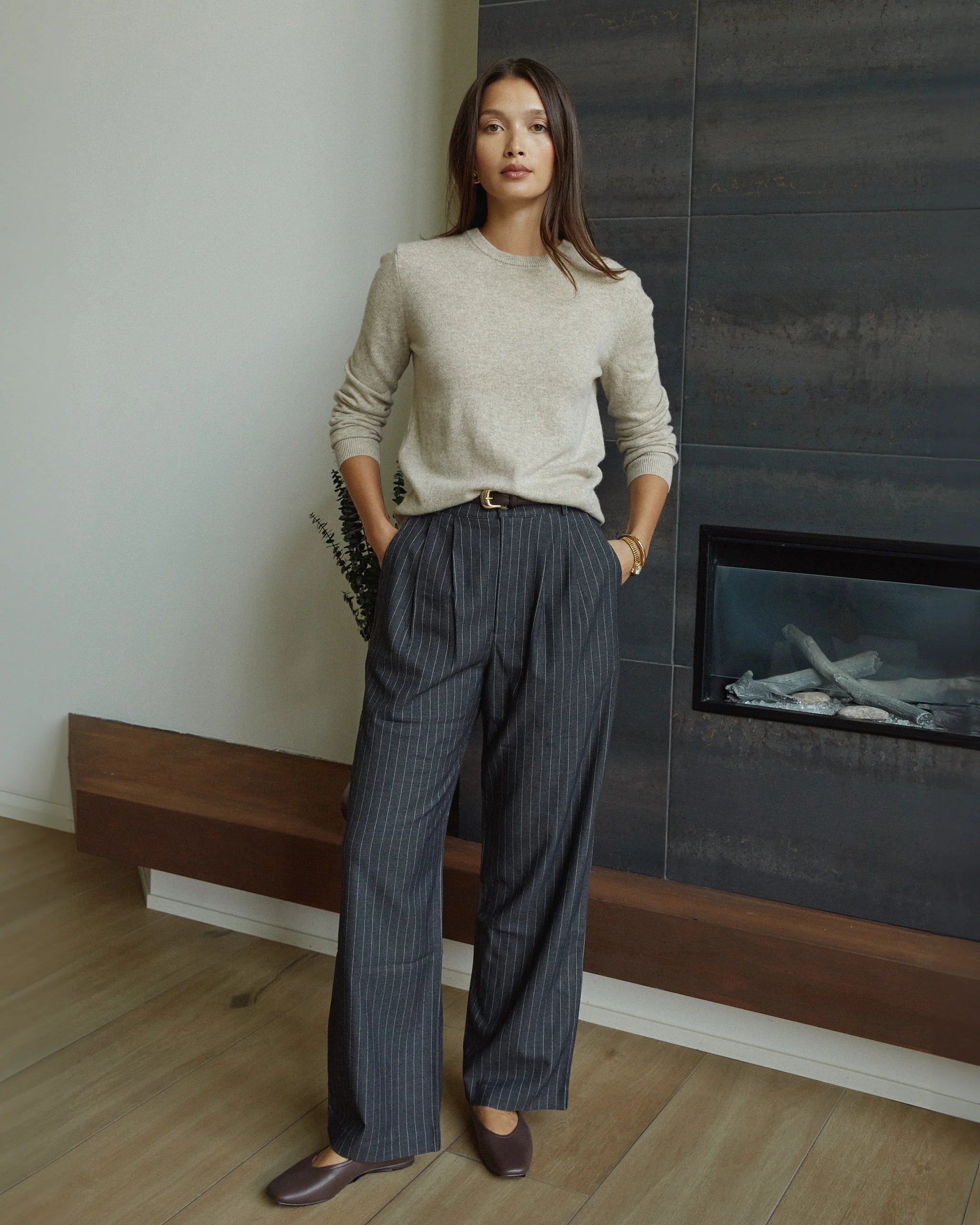Scarlet Cashmere Sweater - Chai Tea